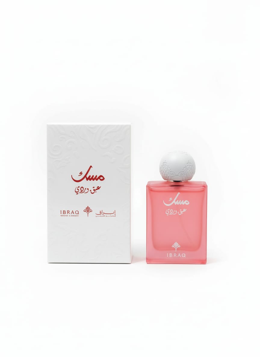 75ML ابراق مسك عبق وردي ابراهيم القرشى bottle